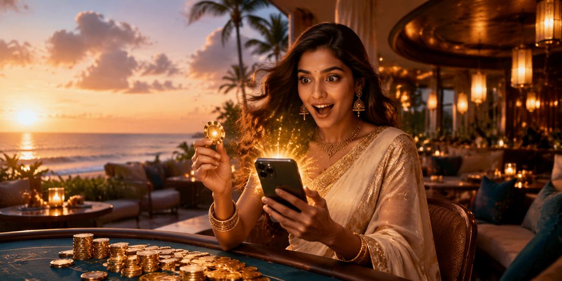 Lottery ticket player at scenic Goa beach